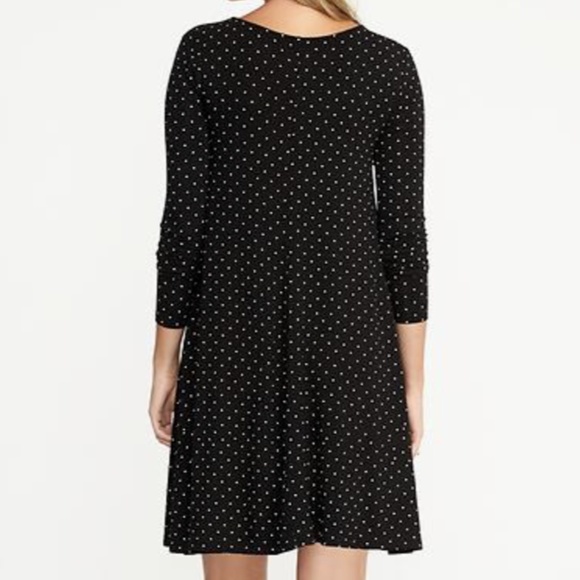 Old Navy Polka Dot Swing Dress Black v788-9 - Picture 2 of 2